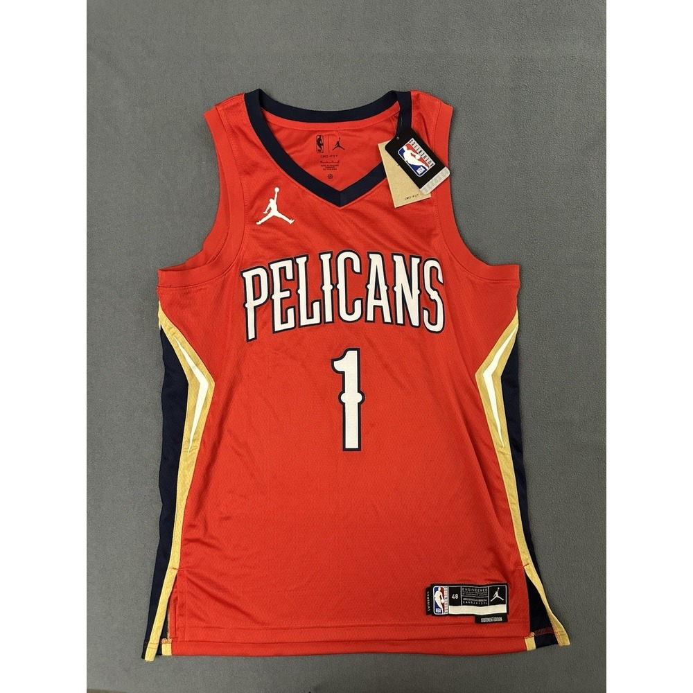 Nike Pelicans Statement Swingman Jersey Zion Williamson Size Large L 48 jordan